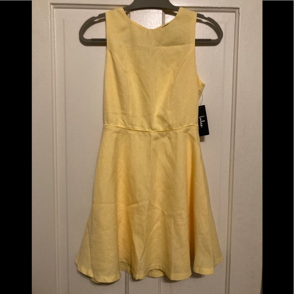 Lulus Dresses & Skirts - Lulu’s Yellow Skater Dress Women’s Size Small S New Sleeveless
